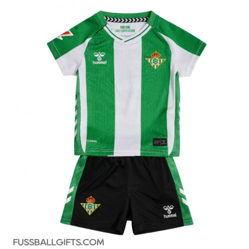 Real Betis Fußballbekleidung Heimtrikot Kinder 2025-26 Kurzarm (+ kurze hosen)